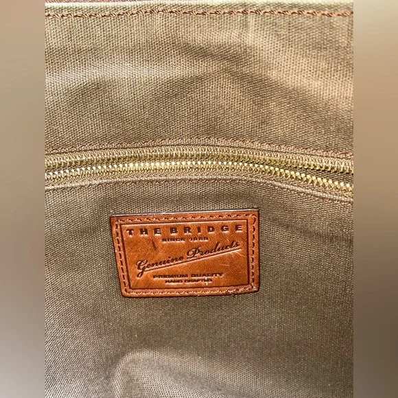 The Bridge Vintage Brown Leather Shoulder / Crossbody Bag - Picture 10 of 16